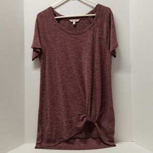 Juicy Couture Short Sleeve Top - Crew Neck & Twist Front Hem